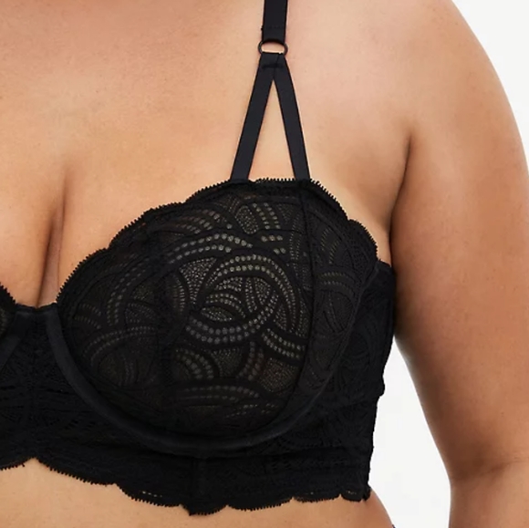 Torrid Black Lace Underwire Bralette Sz 1X - Picture 3 of 7